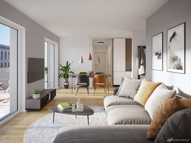 Renderwerk Visualisierung Pastel Living Room